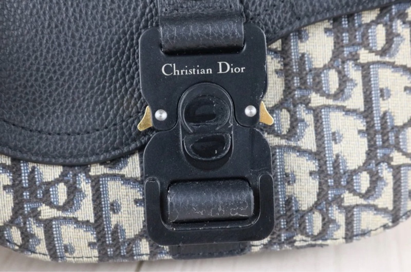 「JL精品代購」98新 Dior 老花Saddle馬鞍包-8