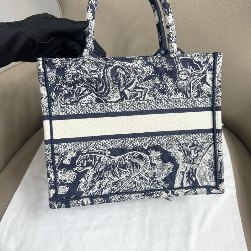 Dior/迪奧 藍黑動物園托特小號芯片款-2