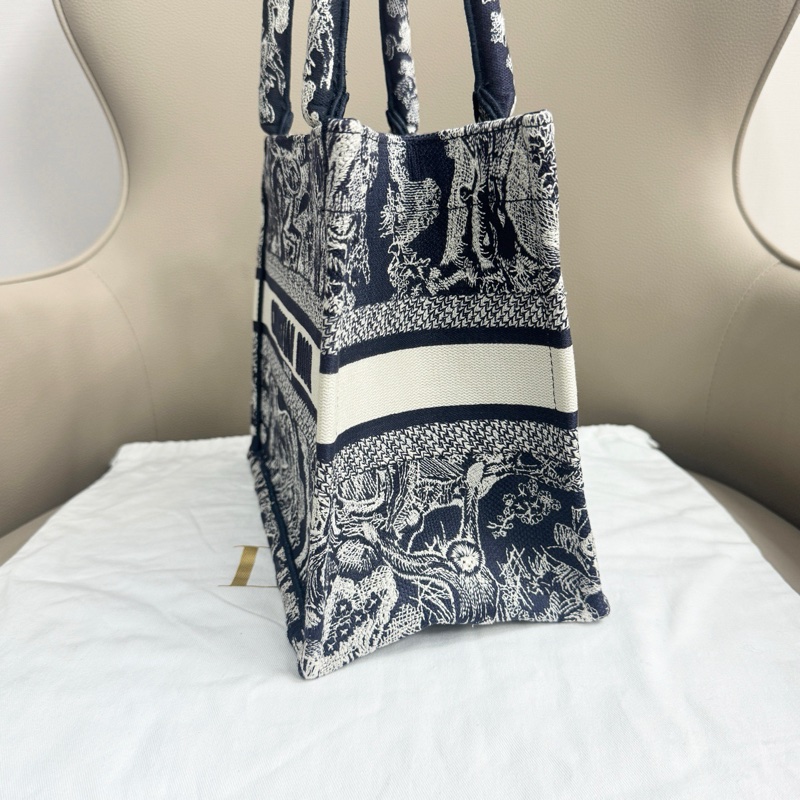 Dior/迪奧 藍黑動物園托特小號芯片款-3