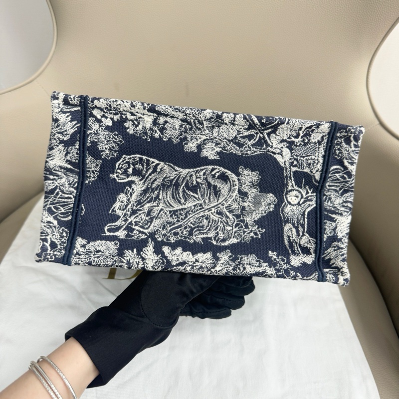 Dior/迪奧 藍黑動物園托特小號芯片款-5