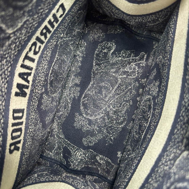 Dior/迪奧 藍黑動物園托特小號芯片款-6