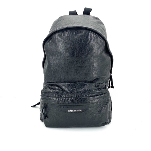 balenciaga巴黎世家 經典黑色全皮雙肩包 尺寸35/47