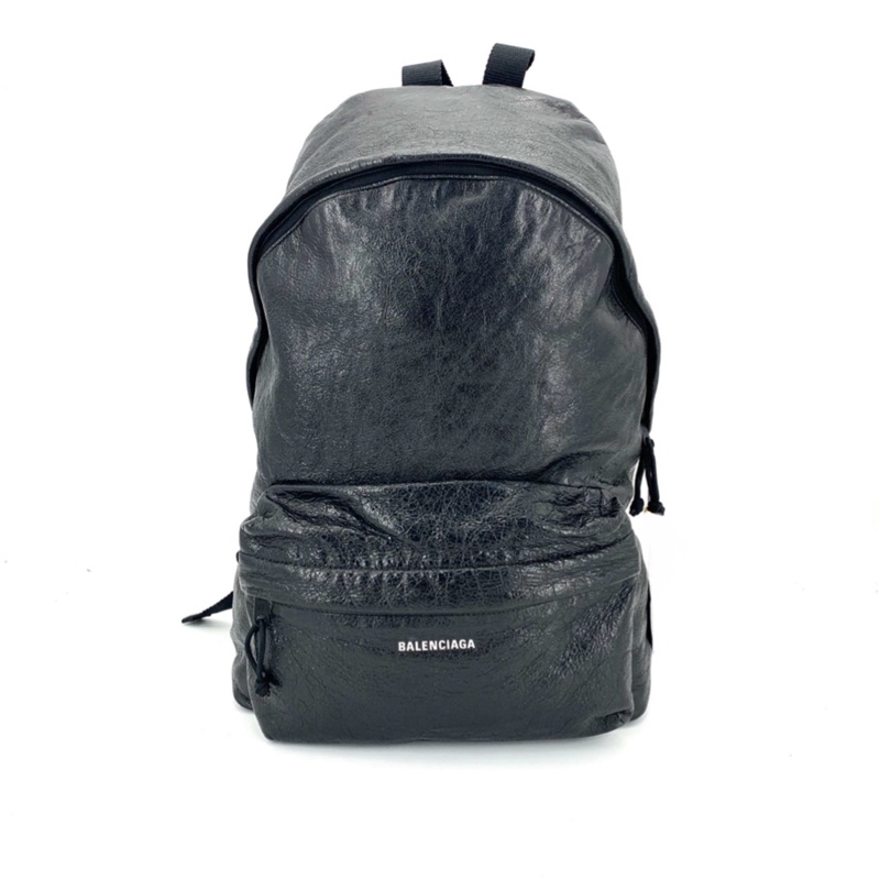 balenciaga巴黎世家 經典黑色全皮雙肩包 尺寸35/47-0