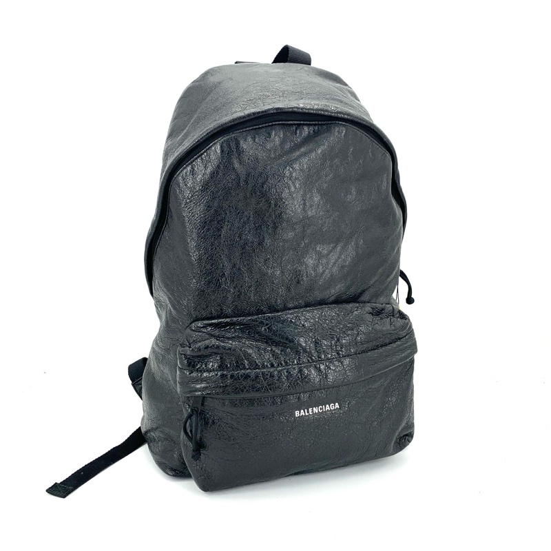 balenciaga巴黎世家 經典黑色全皮雙肩包 尺寸35/47-2