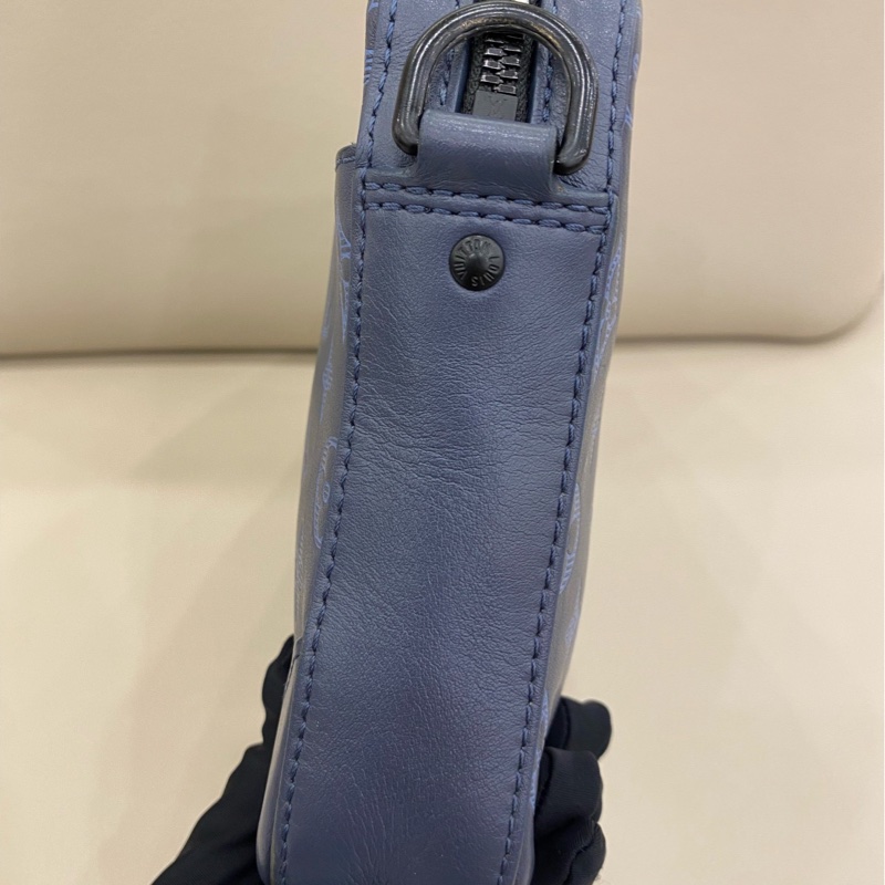 LV Duo郵差包 牛皮壓紋老花 男款 小零錢包丟失 成色佳自用超值-3