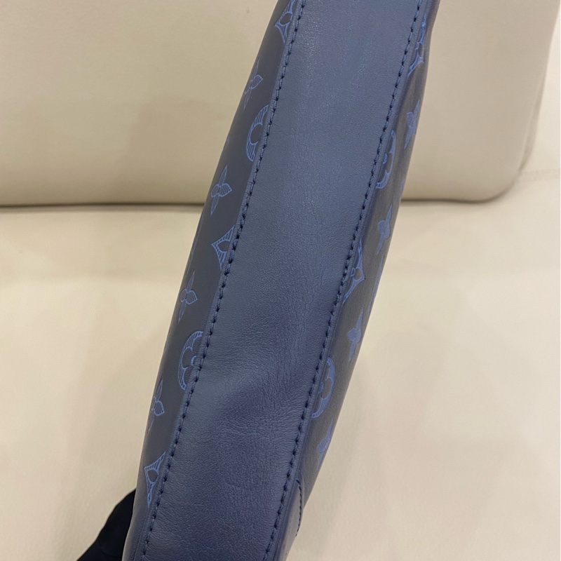 LV Duo郵差包 牛皮壓紋老花 男款 小零錢包丟失 成色佳自用超值-5