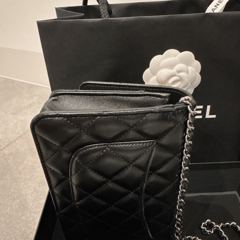 Chanel 香奈兒 woc 黑銀羊皮 晶片款 購自高雄漢神本館-13