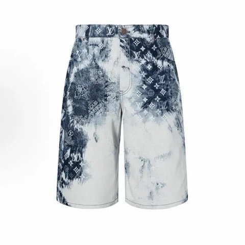 Louis Vuitton bandana monogram denim shorts 牛仔 短褲-0