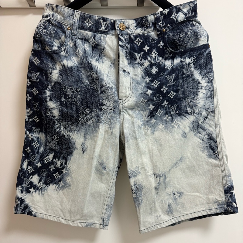 Louis Vuitton bandana monogram denim shorts 牛仔 短褲-1