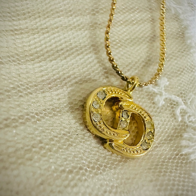 Christian Dior 經典CD標誌水鑽項鍊 極美✨-3