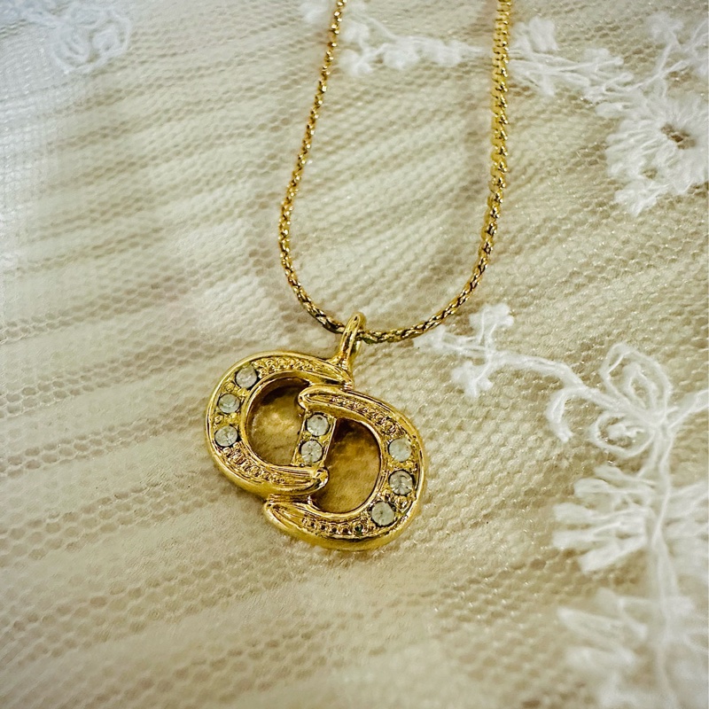 Christian Dior 經典CD標誌水鑽項鍊 極美✨-4