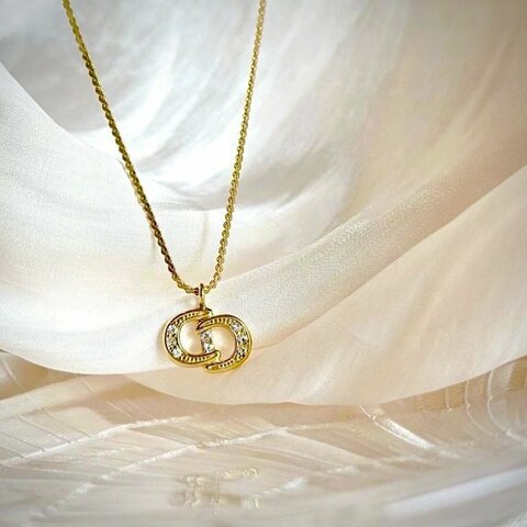 Christian Dior 經典CD標誌水鑽項鍊 極美✨