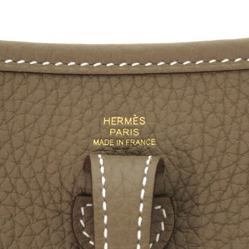 全新愛馬仕 Evelyne TPM Amazon Taurillon Clemence 皮革單背包,靛藍色,金色五金,K 字印記,貨號 0495HERMES-7