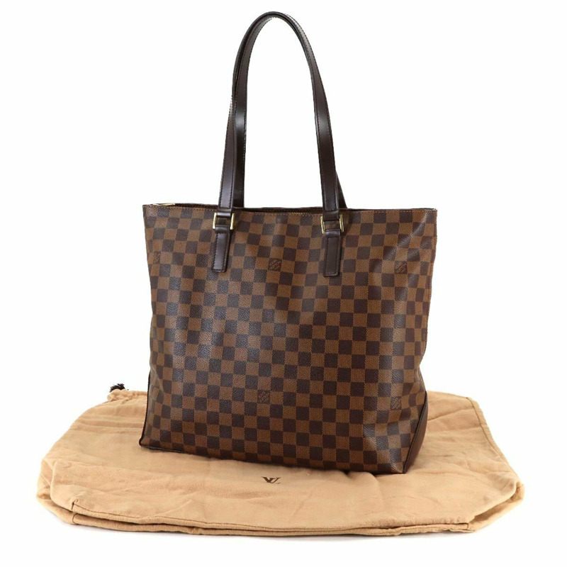 路易威登 Damier Cabas Mezzo 個人 SPO 托特包手提包 Ebene N51152-1