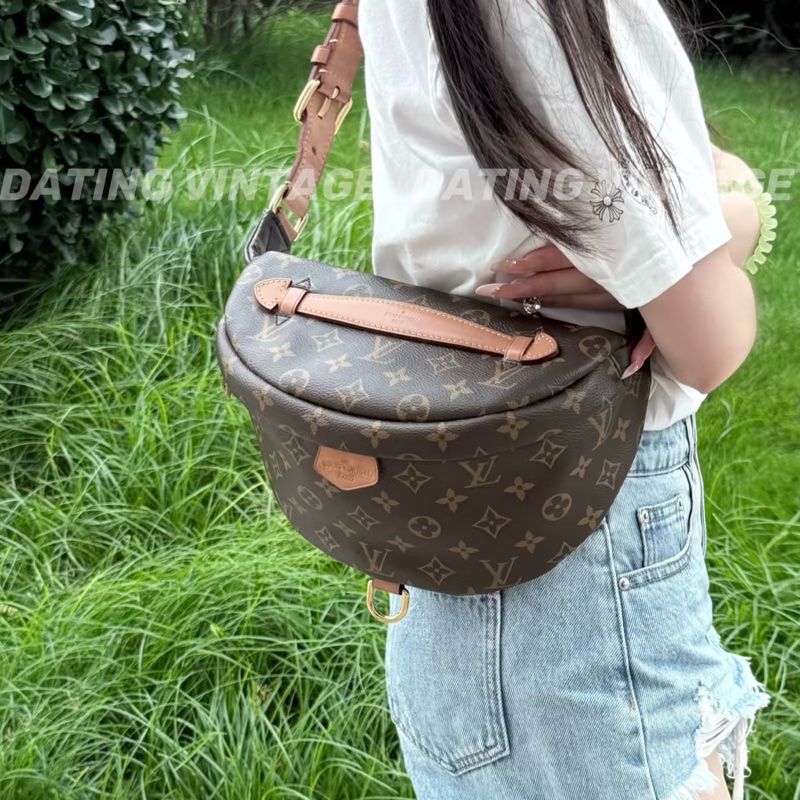 穿搭神器😍超低價❤️🔥lv路易威登老花bumpbag男女通用胸包腰包前背包斜挎包-5