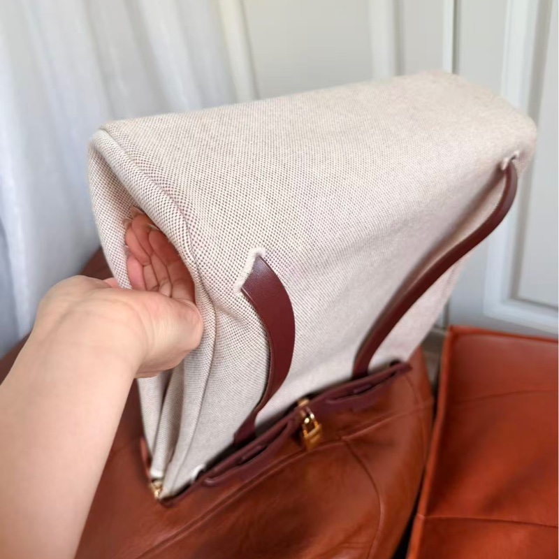 Hermes Vintage Herbag 紅棕肩背包/雙肩-23