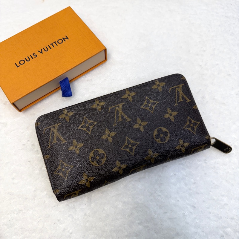 Louis Vuitton LV原花帆布 Zippy Wallet拉鍊長夾 Monogram老花長夾 M42616-1