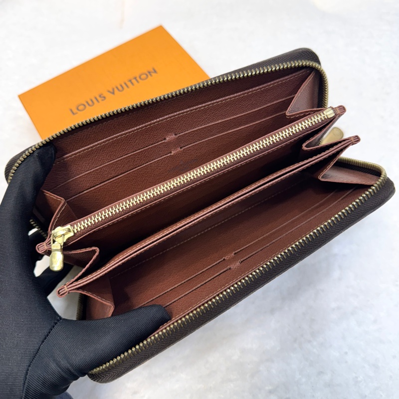 Louis Vuitton LV原花帆布 Zippy Wallet拉鍊長夾 Monogram老花長夾 M42616-6