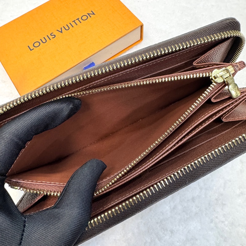 Louis Vuitton LV原花帆布 Zippy Wallet拉鍊長夾 Monogram老花長夾 M42616-7