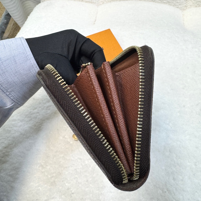 Louis Vuitton LV原花帆布 Zippy Wallet拉鍊長夾 Monogram老花長夾 M42616-9