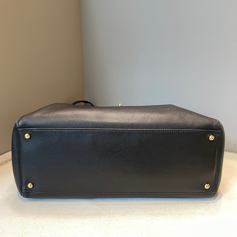 Chanel/香奈兒 中古Vintage 黑金cerf中號托特包-12
