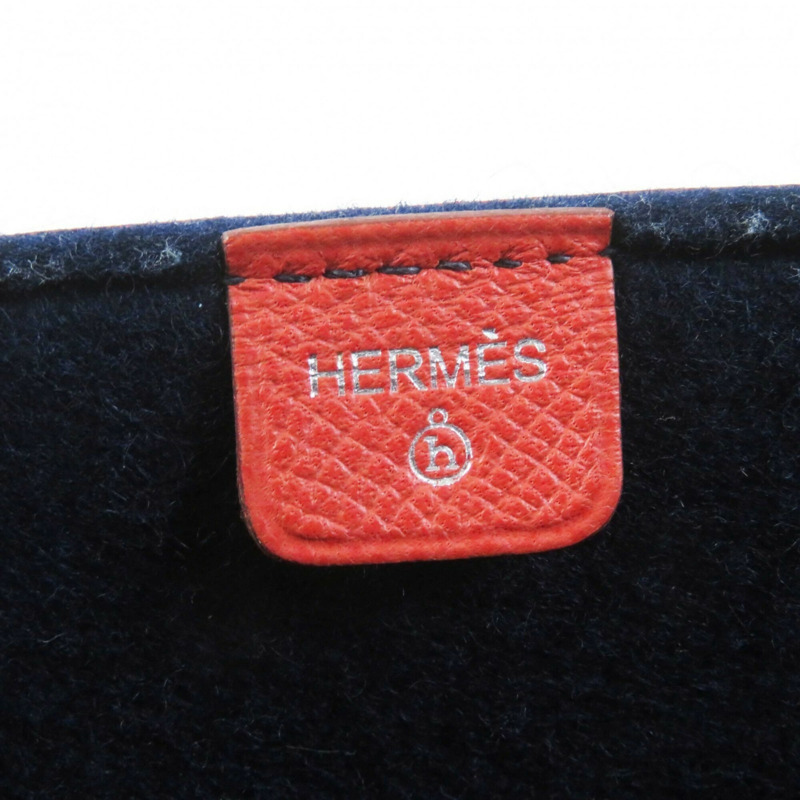 愛馬仕 Petit h(Veau Epsom 氈布手提包),珊瑚粉和海軍藍配色,附防塵袋,女士款。-8