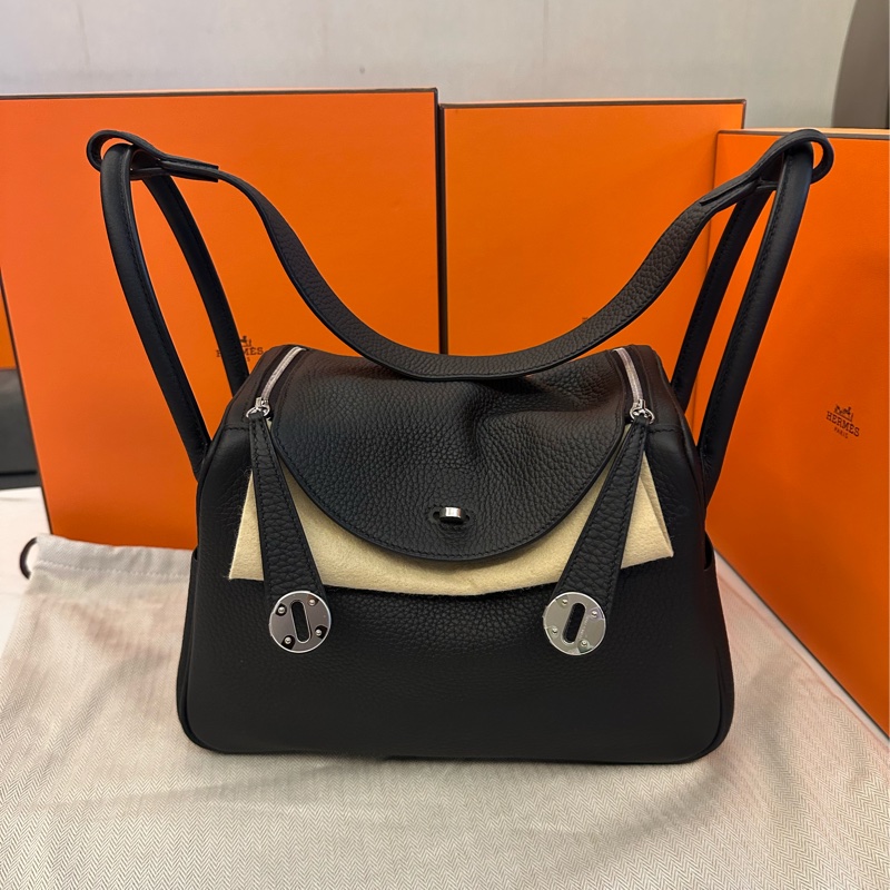Hermes Lindy 26 黑銀-0