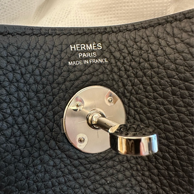 Hermes Lindy 26 黑銀-6