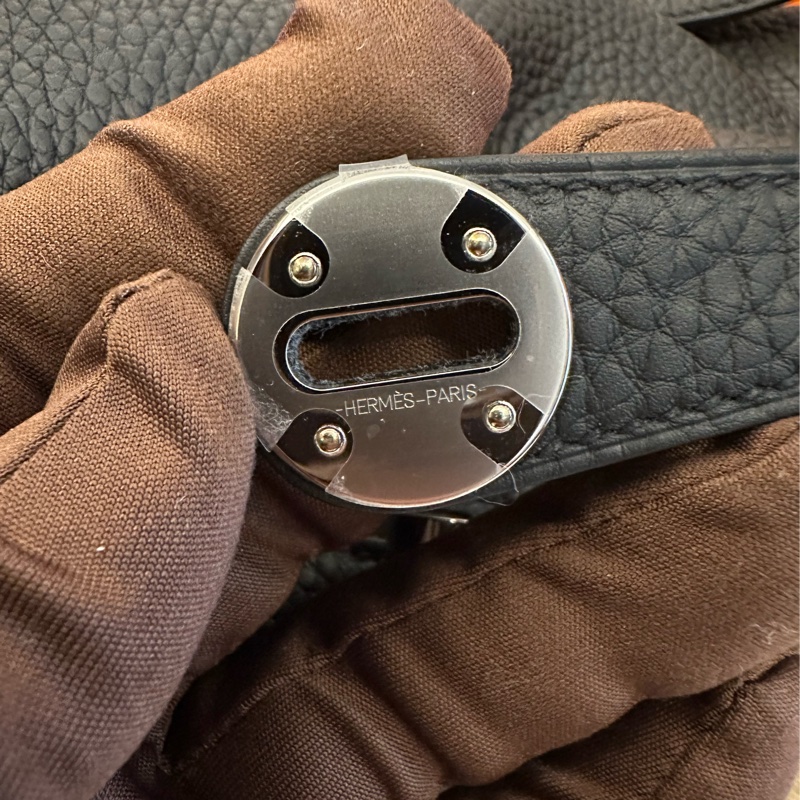 Hermes Lindy 26 黑銀-7