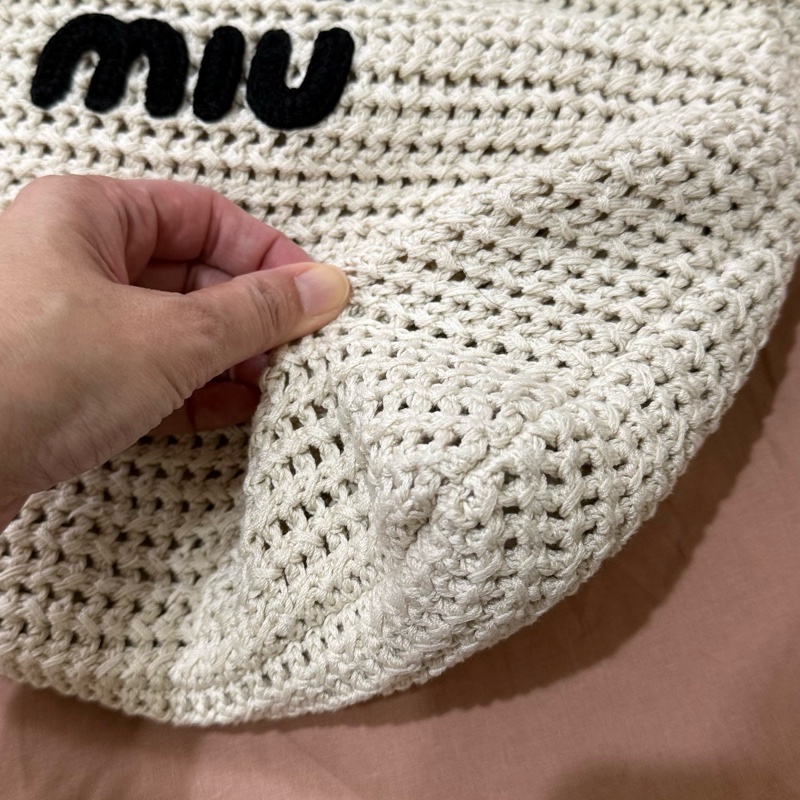 MIUMIU IVY白色編織包-2