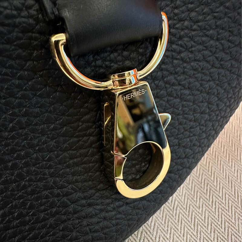 Hermes P'tit Arcon 月亮包 黑金 小號肩背包-5