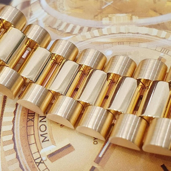 【大眾名錶】ROLEX 勞力士 18238 Day-Date 蠔式18K金 綠寶多層鑽面盤 原面未翻寫 錶徑36mm G130-7