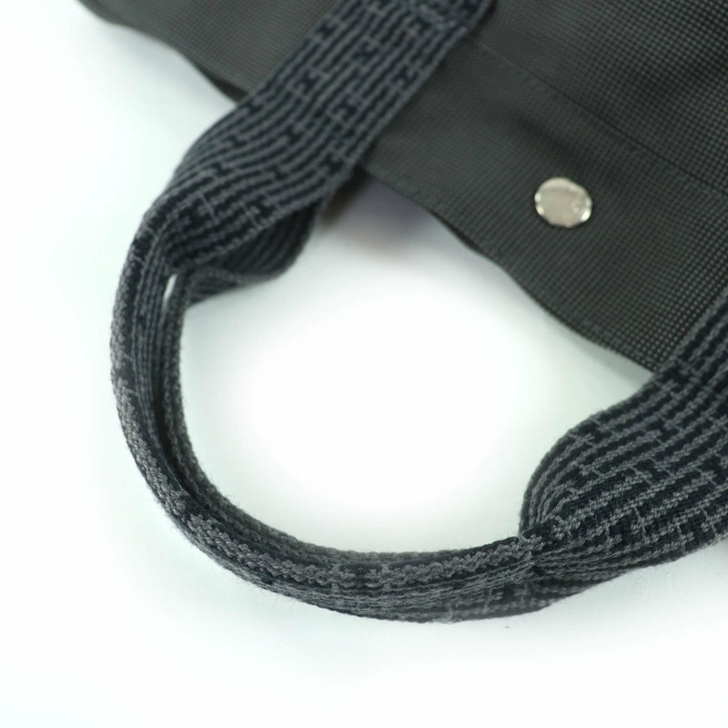 愛馬仕 Herline MM Sellier 五金帆布托特包 手袋 灰色 法國製造 女款-4