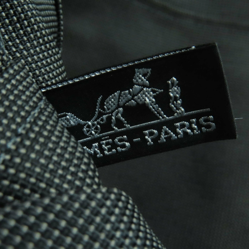 愛馬仕 Herline MM Sellier 五金帆布托特包 手袋 灰色 法國製造 女款-9