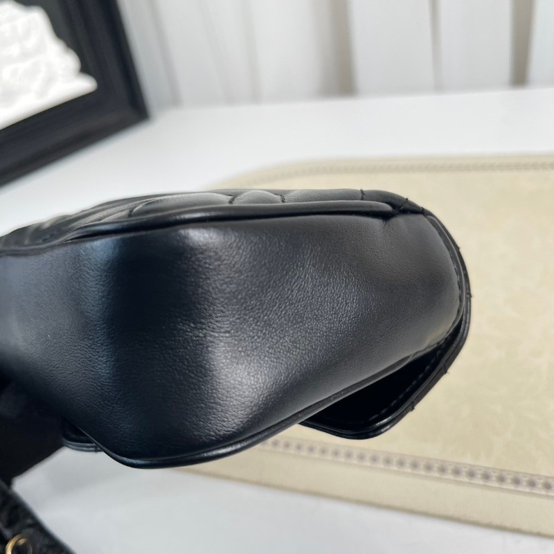 GUCCI古馳  馬蒙marmont黑金迷你mini鏈條包單肩斜挎包 非常精緻小巧的一款包包 百搭實用-7