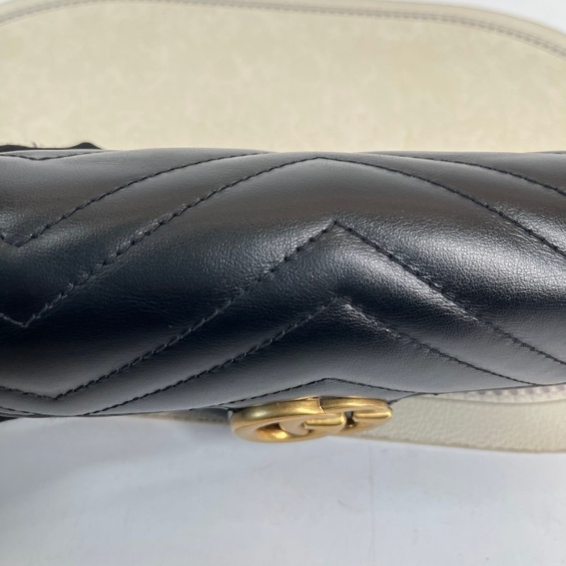 GUCCI古馳  馬蒙marmont黑金迷你mini鏈條包單肩斜挎包 非常精緻小巧的一款包包 百搭實用-10