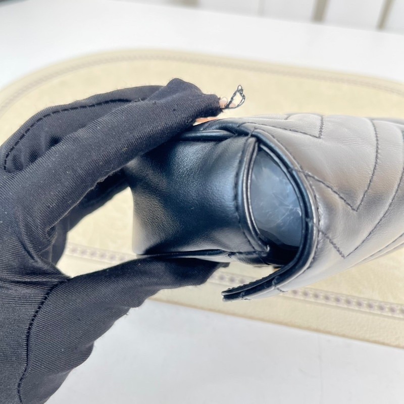 GUCCI古馳  馬蒙marmont黑金迷你mini鏈條包單肩斜挎包 非常精緻小巧的一款包包 百搭實用-13