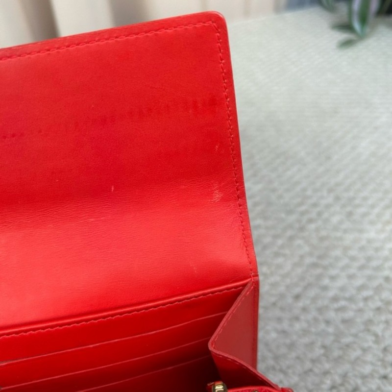 LV路易威登紅色漆皮長款錢包 金色五金 卡位多 容量足 實用性強 顏色亮眼-13