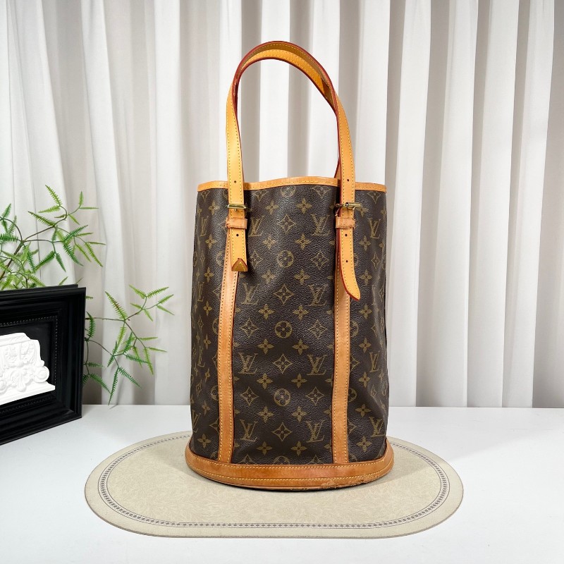 LV路易威登 中古老花水桶包 經典Monogram配色 容量實用 日常通勤出門都很合適-0
