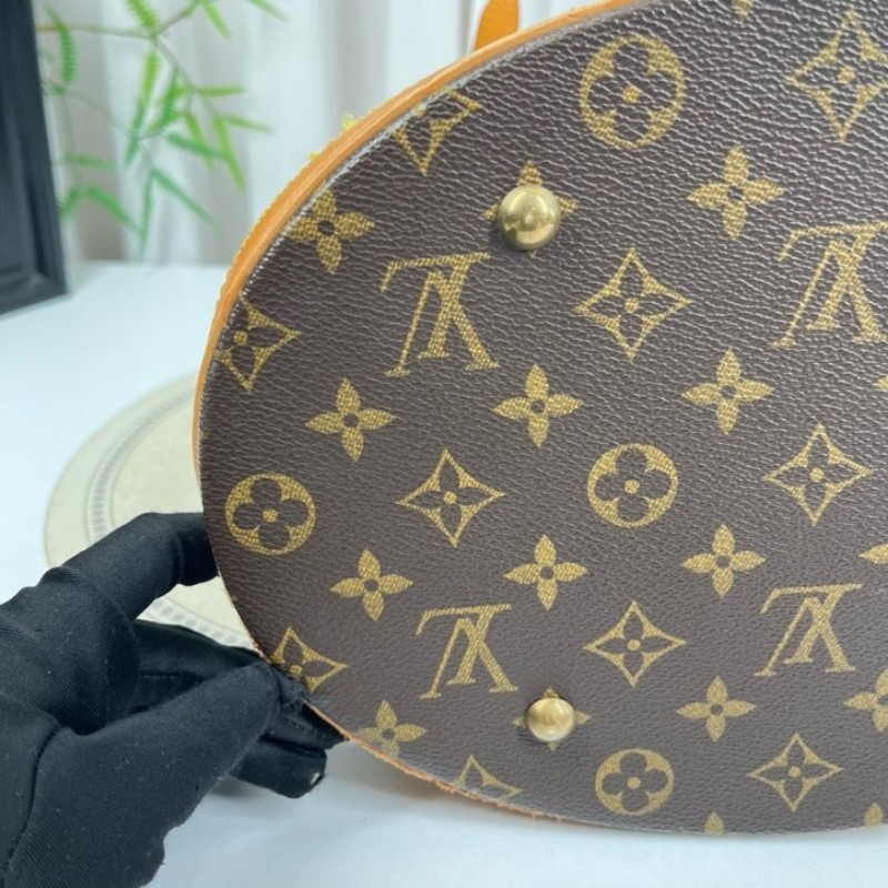 LV路易威登 中古老花水桶包 經典Monogram配色 容量實用 日常通勤出門都很合適-8