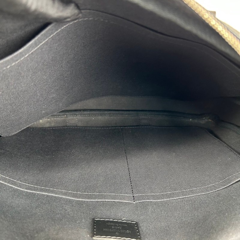 LV路易威登  黑灰棋盤格手提公文包 時尚型男必備  大容量 內有隔層 可以放電腦-11