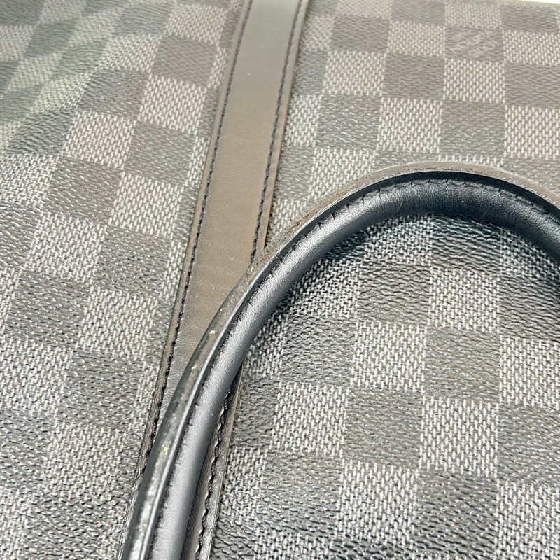 LV路易威登  黑灰棋盤格手提公文包 時尚型男必備  大容量 內有隔層 可以放電腦-15