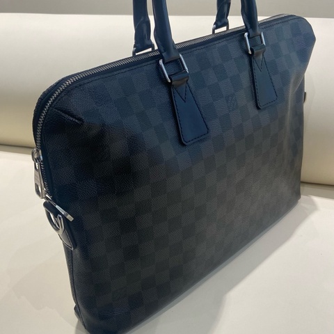 LouisVuitton 路易威登 灰棋盤格公文包，缺肩帶 🈚附件