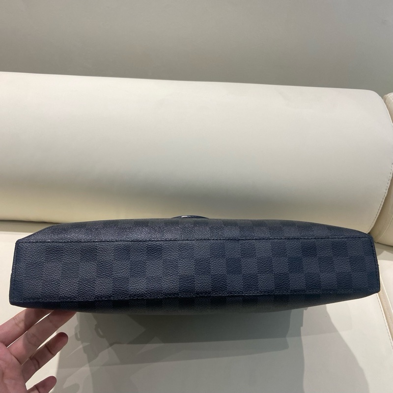 LouisVuitton 路易威登 灰棋盤格公文包,缺肩帶 🈚附件-3