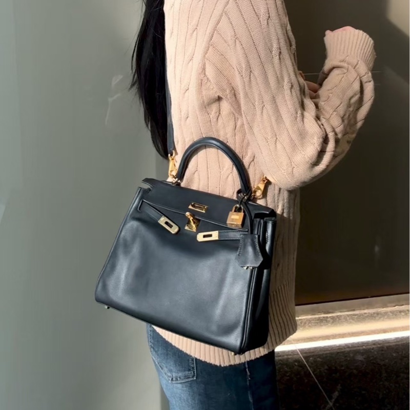Hermes/愛馬仕kelly25黑金 x刻-7