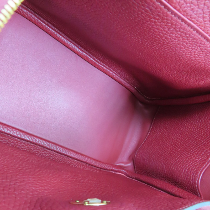 石榴紅 TC皮革 Lindy 26 肩背包 A刻 金扣【HERMES 愛馬仕】 H073428CC-4