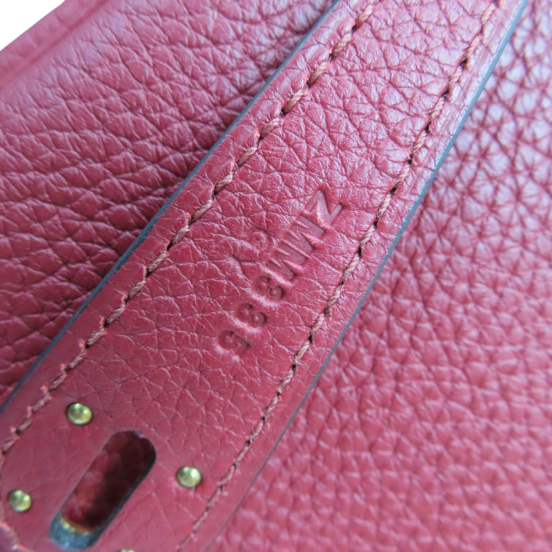 石榴紅 TC皮革 Lindy 26 肩背包 A刻 金扣【HERMES 愛馬仕】 H073428CC-7
