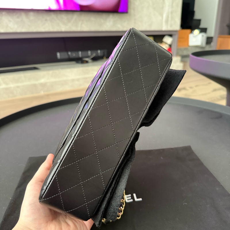 Chanel CF23 小牛皮 淡金釦 全新 購證正本 晶片-9