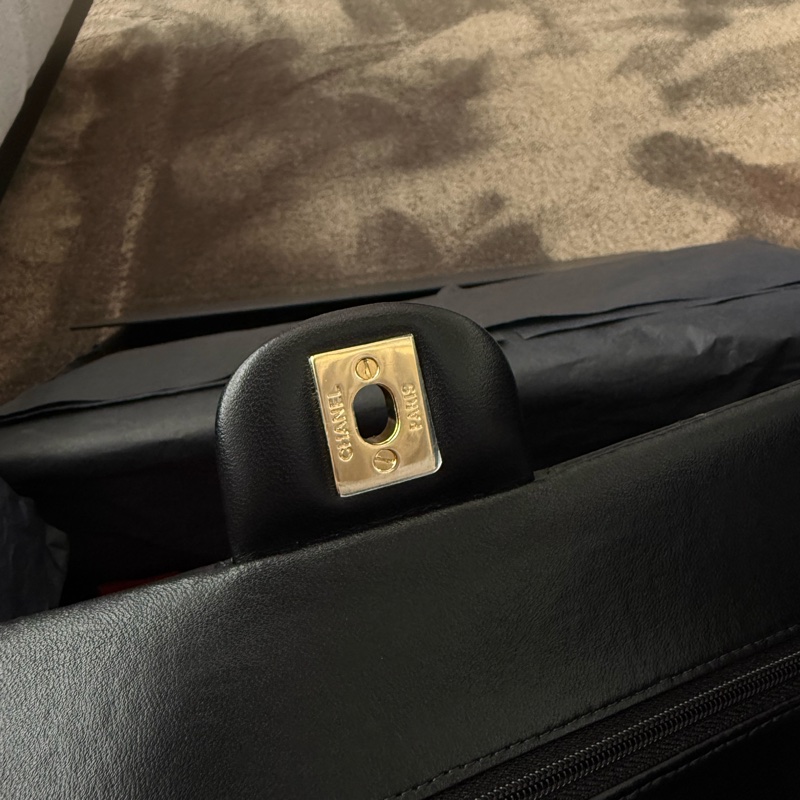 Chanel CF23 小牛皮 淡金釦 全新 購證正本 晶片-14