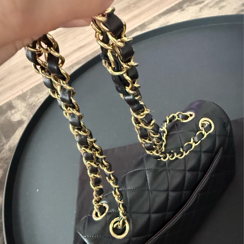Chanel CF23 小牛皮 淡金釦 全新 購證正本 晶片-17